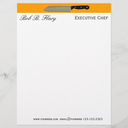 Pas ME Chef Santoku Knife Culinaire aan Custom Briefhoofd (Voorkant)