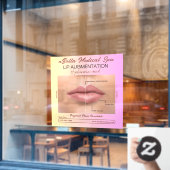 Pas MED Spa Lip Augmentatie Hyaluronic Fill aan Raamsticker (Cafe Raam)