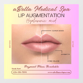 Pas MED Spa Lip Augmentatie Hyaluronic Fill aan Raamsticker