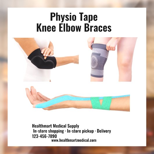 Pas Medische Levering Physio Tape Knie Elleboog aa Raamsticker (Vel 2)