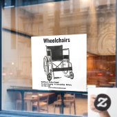 Pas Medische Levering Winkel Rolstoel Groot aan Raamsticker (Cafe Raam)