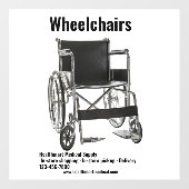 Pas Medische Levering Winkel Rolstoel Groot aan Raamsticker (Vel)