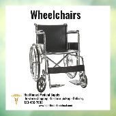 Pas Medische Levering Winkel Rolstoel Groot aan Raamsticker (Vel 3)