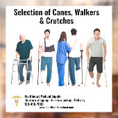 Pas Medische Leveringsstokken Walkers krukken aan Raamsticker (Vel 2)