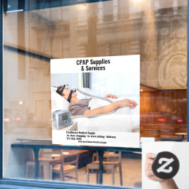 Pas Medische Supply Shop CPAP Supplies aan Raamsticker