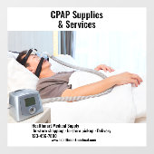 Pas Medische Supply Shop CPAP Supplies aan Raamsticker (Vel)