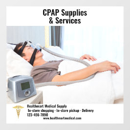 Pas Medische Supply Shop CPAP Supplies aan Raamsticker