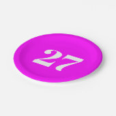 Pas met het Initiaal Wit Magenta van het Aantal va Papieren Bordje (Gekanteld)