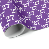 Pas met/Initiaal, Witte Brief, het paarse Aantal a Cadeaupapier (Rol Hoek)