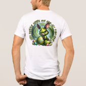 Pas Mij Aan!-Gefrustreerde Konijn Omhelst een Ei,  Tri-Blend Shirt (Achterkant)