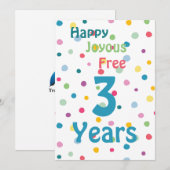 Pas mijlpaal aan - Happy Joyous Gratis 12 stappen Feestdagenkaart (Voorkant / Achterkant)