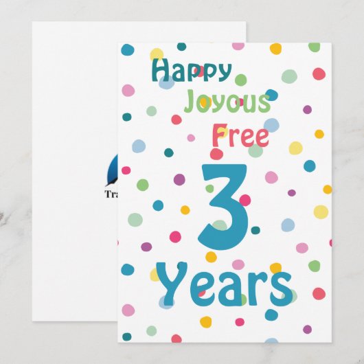 Pas mijlpaal aan - Happy Joyous Gratis 12 stappen Feestdagenkaart (Voorkant / Achterkant)