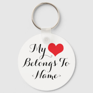 Pas Mijn Hart Behoort Aan<Name>aan  Sleutelhanger