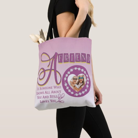 Pas Moderne Beste vriendenkring Chic Citaat aan Tote Bag (Dichtbij)