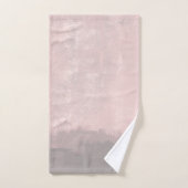 Pas moderne kunststijl lichtroze grijs aan bad handdoek (Handdoek)