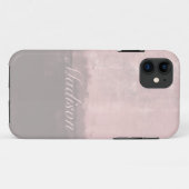 Pas moderne kunststijl lichtroze grijs aan Case-Mate iPhone case (Achterkant (horizontaal))
