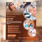 Pas moderne laser ontharing behandeling aan raamsticker (Vel 2)