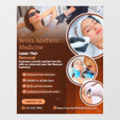 Pas moderne laser ontharing behandeling aan raamsticker (Vel)