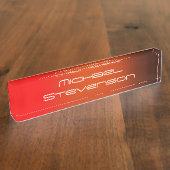 Pas Moderne Stijlvolle Zakelijke Desk-naamplaat aa Naambordje (Zijkant)