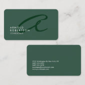 Pas Monogram Duidelijk Grijs Groen Trendy aan Visitekaartje (Voorkant / Achterkant)