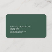 Pas Monogram Duidelijk Grijs Groen Trendy aan Visitekaartje (Achterkant)