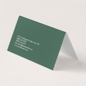 Pas Monogram Duidelijk Grijs Groen Trendy aan Visitekaartje (Achterkant)