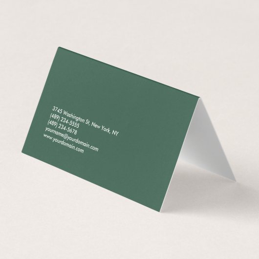 Pas Monogram Duidelijk Grijs Groen Trendy aan Visitekaartje (Achterkant)