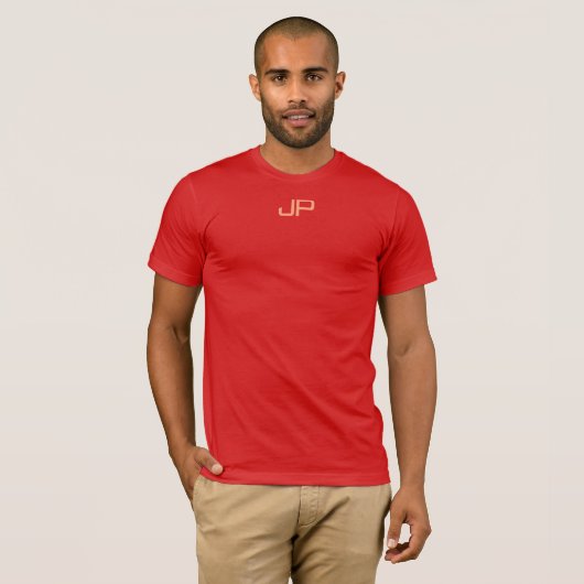 Pas Monogrammed Initiaal Mannen Sjabloon aan T-shirt (Voorkant volledig)
