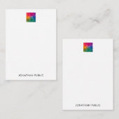 Pas Naam aan uploadt hier Logo Trendy Verticaal Notitiekaartje (Voorkant / Achterkant)