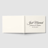 Pas Naam, datum, zwarte witte bruiloft aan Gastenboek (Volledig)