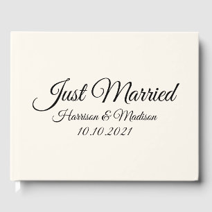 Pas Naam, datum, zwarte witte bruiloft aan Gastenboek