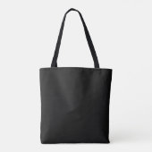 Pas Naam & Initiaal Zwart Wit Goud Monogram aan Tote Bag (Achterkant)