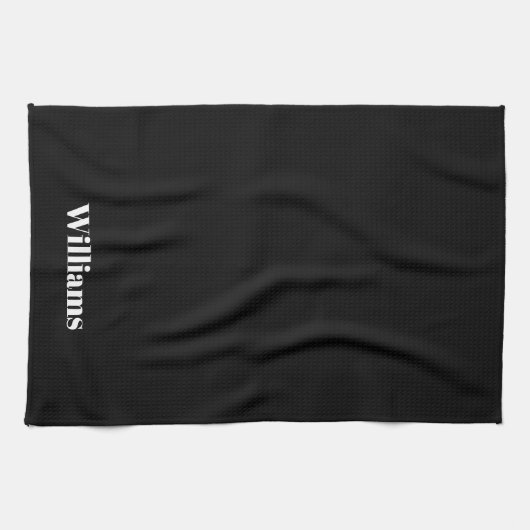 Pas naam minimalistisch zwart wit aan theedoek (Horizontaal)