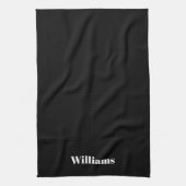 Pas naam minimalistisch zwart wit aan theedoek (Verticaal)