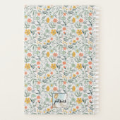 Pas naam mooi botanisch bloempatroon aan planner (Achterkant)