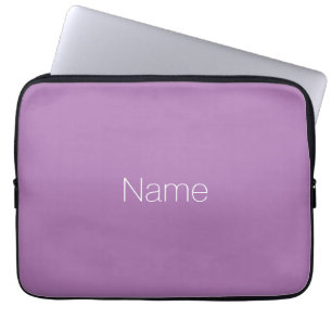 Pas Naam of tekstlavender witte elegant aan Laptop Sleeve