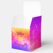 Pas Naam Phrase en leeftijd Roze Paarse Geel aan Bedankdoosjes (Geopend)