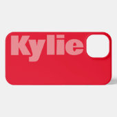 Pas Naam Rode Kleur Stijlvolle Moderne iPhone15 aa iPhone Hoesje (Achterkant horizontaal)