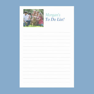 Pas naam, titel en foto aan, gelinieerd post-it® notes