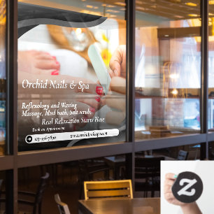 Pas Nail Salon Spa Pedicure Tranquil aan Raamsticker