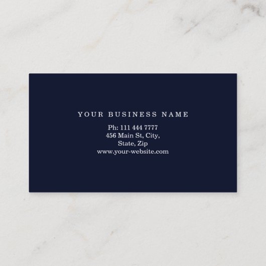 Pas Navy Blue Gold Drip Modern Stijlvol aan Visitekaartje (Achterkant)