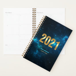 Pas NAVY BLUE SKY 2021 de Kalender Planner aan