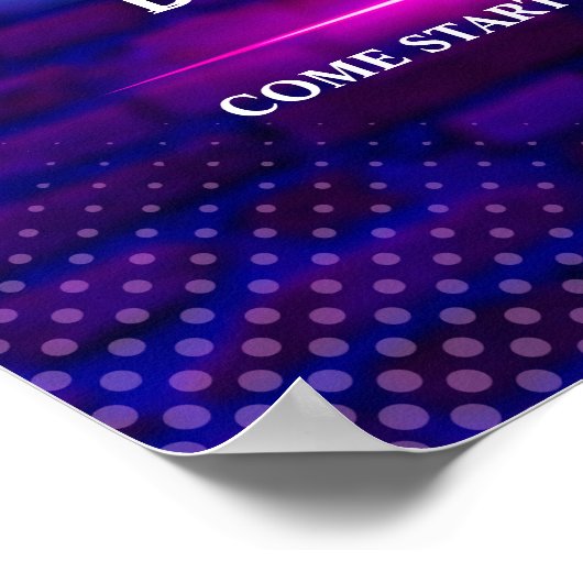 Pas Neon Karaoke Night Small Size aan Poster (Hoek)