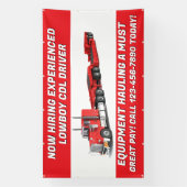 Pas nu aan Vacature Lowboy-apparatuur CDL-chauffeu Spandoek (Verticaal)