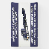 Pas nu aan Vacature Lowboy-apparatuur CDL-chauffeu Spandoek (Verticaal)