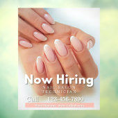 Pas Nu Aangenomen Nagelstudio Technicus Roze Aan Raamsticker (Vel 3)