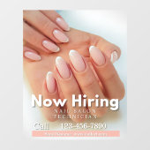 Pas Nu Aangenomen Nagelstudio Technicus Roze Aan Raamsticker (Vel)