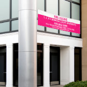 Pas nu het huren afdelingen voor huur aan groot spandoek (Buitenkant Gebouw)