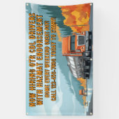 Pas nu in: gecertificeerde Hazmat CDL-chauffeurs Spandoek (Verticaal)