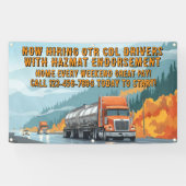 Pas nu in: gecertificeerde Hazmat CDL-chauffeurs Spandoek (Horizontaal)